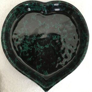 Bennington Potters 1949 Small Heart Baker Dish Vermont Green